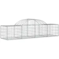 vidaXL Gabion avec arc surélevé 200x50x40/60 cm Fer galvanisé