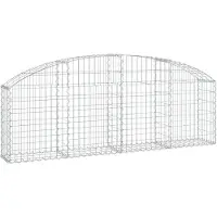 vidaXL Gabion avec arc surélevé 200x30x60/80 cm Fer galvanisé