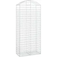 vidaXL Gabion avec arc surélevé 100x50x220/240 cm Fer galvanisé