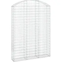 vidaXL Gabion avec arc surélevé 150x30x200/220 cm Fer galvanisé