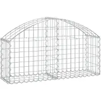 vidaXL Gabion avec arc surélevé 100x30x40/60 cm Fer galvanisé