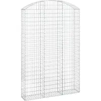 vidaXL Gabion avec arc surélevé 150x30x220/240 cm Fer galvanisé