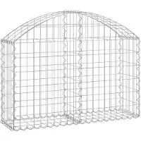 vidaXL Gabion avec arc surélevé 100x30x60/80 cm Fer galvanisé