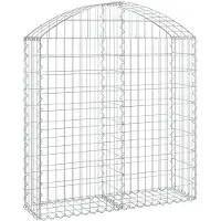vidaXL Gabion avec arc surélevé 100x30x100/120 cm Fer galvanisé