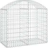 vidaXL Gabion avec arc surélevé 100x50x80/100 cm Fer galvanisé