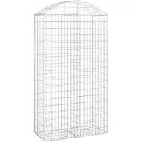 vidaXL Gabion avec arc surélevé 100x50x180/200 cm Fer galvanisé