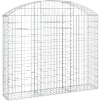 vidaXL Gabion avec arc surélevé 150x30x120/140 cm Fer galvanisé