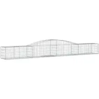 vidaXL Gabion avec arc surélevé 400x50x40/60 cm Fer galvanisé