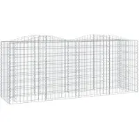 vidaXL Gabion haut-relief avec arche haute 200x50x100 cm Fer galvanisé