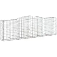 vidaXL Gabion avec arc surélevé 400x50x120/140 cm Fer galvanisé