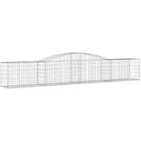 vidaXL Gabion avec arc surélevé 400x50x60/80 cm Fer galvanisé