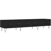 vidaXL Armoire TV noire 150x36x30 cm Bois composite