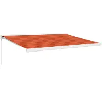 vidaXL Marquise rétractable Orange et brun 4,5x3 m Tissu et aluminium