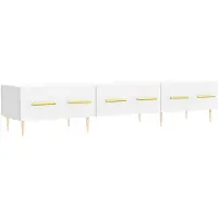 vidaXL - Meuble TV - 150x36x30 - cm - fait main - bois - blanc