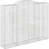 vidaXL Gabion avec arc surélevé 300x50x220/240 cm Fer galvanisé