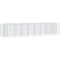 vidaXL Gabion haut-relief avec arche haute 400x100x100 cm Fer galvanisé