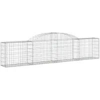vidaXL Gabion avec arc surélevé 300x30x60/80 cm Fer galvanisé