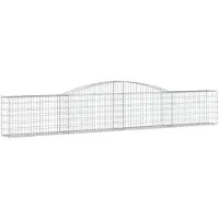 vidaXL Gabion avec arc surélevé 400x30x60/80 cm Fer galvanisé