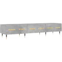vidaXL Armoire TV gris béton 150x36x30 cm Bois composite