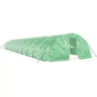 vidaXL Serre avec cadre en acier vert 110 m² 22x5x2,3 m