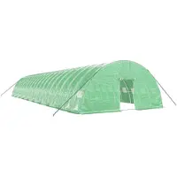 vidaXL Serre avec cadre en acier vert 120 m² 20x6x2,85 m