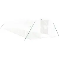 vidaXL Serre avec cadre en acier blanc 48 m² 16x3x2 m