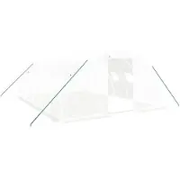vidaXL Serre avec cadre en acier blanc 24 m² 6x4x2 m