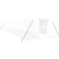 vidaXL Serre avec cadre en acier blanc 36 m² 12x3x2 m