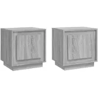 vidaXL Tables de chevet 2 pcs sonoma gris 44x35x45cm bois d'ingénierie