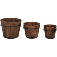 vidaXL Ensemble de jardinière godet 3 pcs bois massif de sapin
