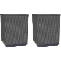 vidaXL Jardinières 2 pcs noir 30x30x37 cm polypropylène