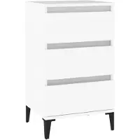 vidaXL Table de chevet blanc 40x35x70 cm bois d’ingénierie