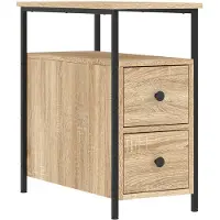 vidaXL Table de chevet chêne sonoma 30x60x60 cm bois d'ingénierie
