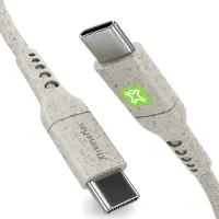 Xtrememac Eco Line Câble USB-C vers USB-C 1 m Matière Synthétique Crème