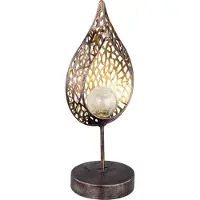Globo 33528 Lampe solaire métal doré patiné, LED