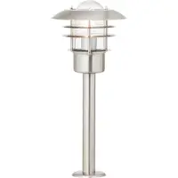 Brilliant lampadaire d'extérieur Terrence couleur inox, 45784/82
