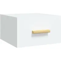 vidaXL Table de chevet murale blanc 35x35x20 cm