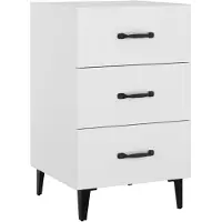 vidaXL Table de chevet blanc 40x40x66 cm bois d'ingénierie