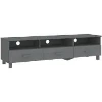 vidaXL Armoire TV HAMAR gris foncé 158x40x40 cm Pin massif