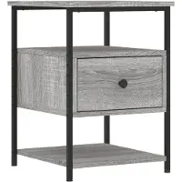 vidaXL Table de chevet sonoma gris 40x42x56 cm bois d'ingénierie