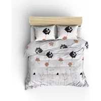L'essentiel Maison , Begonvilla- EPF4843, Blanc, Couettes, 65 % coton / 35 % polyester