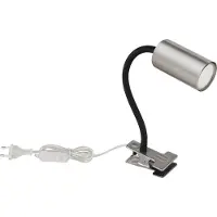 Globo Lampe à pince noire Robby avec nickel