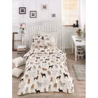 L'essentiel Maison , Begonvilla- EPJ3183, crème, couettes, 65 % coton / 35 % polyester