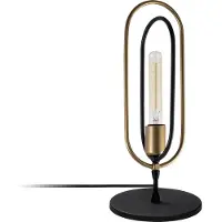 Opviq , Cerco- Cerco OPV, noir,or, lampes de bureau, 15 x 15 cm, corps en métal