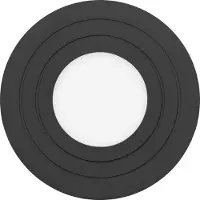 Adviti Megy Plafonnier Rond GU10 IP54 Etanche 50W Max Noir (Acheter l'ampoule séparément)