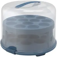 Rotho Butler à gâteaux Fresh, Boîte à gâteau, Bleu