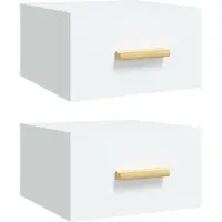 vidaXL Tables de chevet murales 2 pcs blanc 35x35x20 cm
