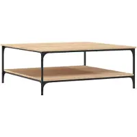vidaXL Table basse chêne Sonoma 100x100x40 cm bois composite