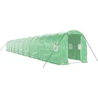 vidaXL Serre avec cadre en acier vert 36 m² 18x2x2 m