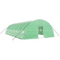 vidaXL Serre avec cadre en acier vert 72 m² 12x6x2,85 m